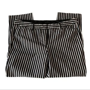 Worthington Ankle Pant Black and Cream Striped